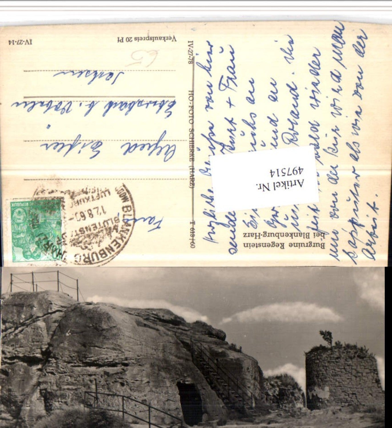 497514,Burgruine Regenstein b. Blankenburg im Harz