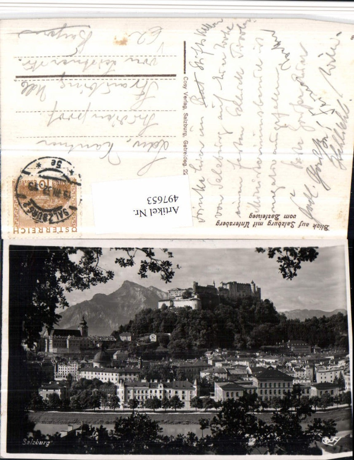 497653,Salzburg Teilansicht m. Festung geg. Untersberg pub Cosy