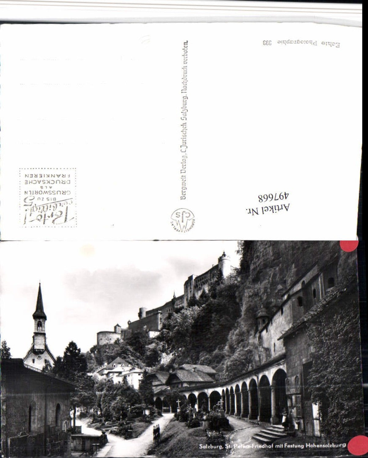 497668,Salzburg St. Peter Friedhof m. Festung Hohensalzburg