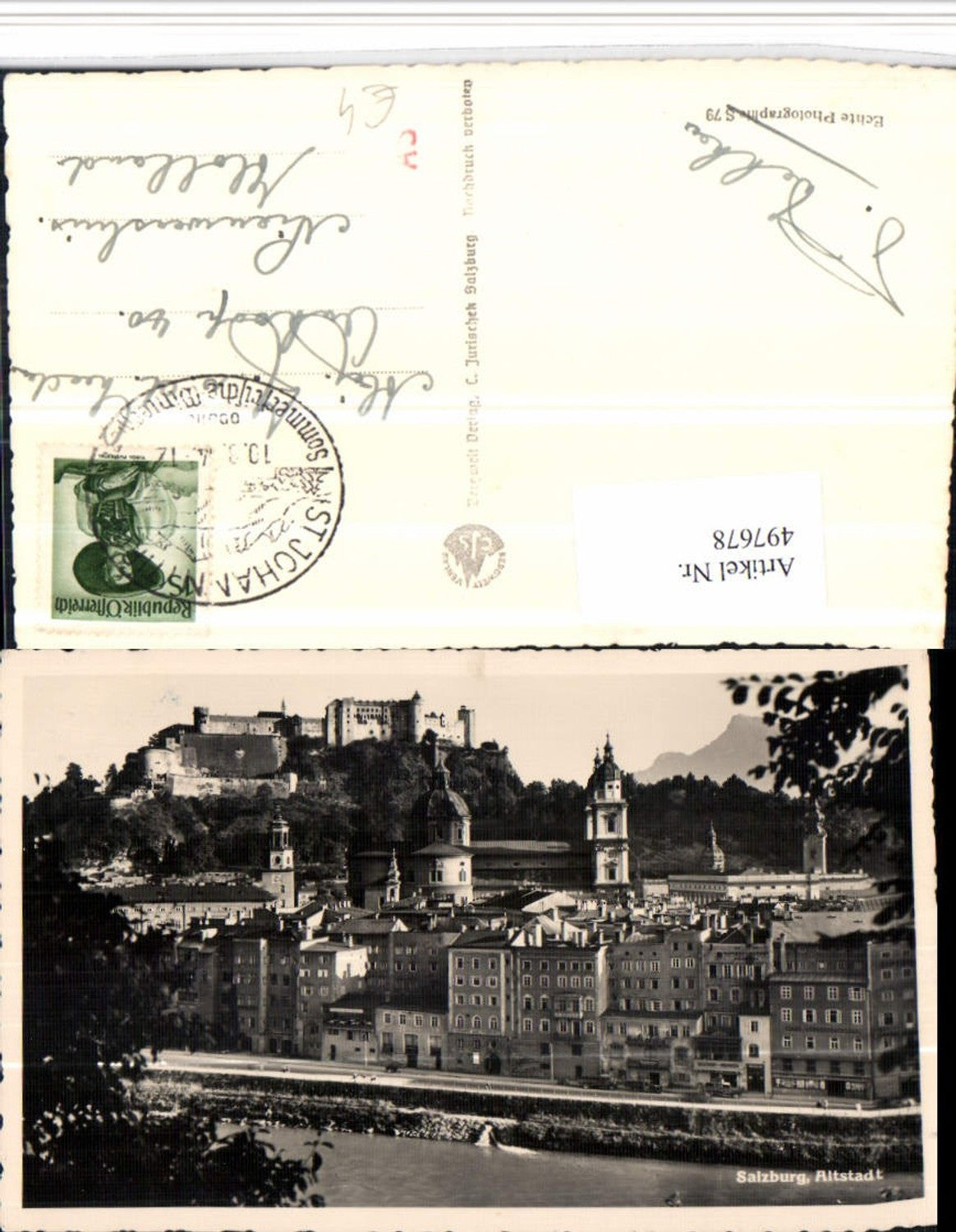 497678,Salzburg Teilansicht Altstadt m. Festung