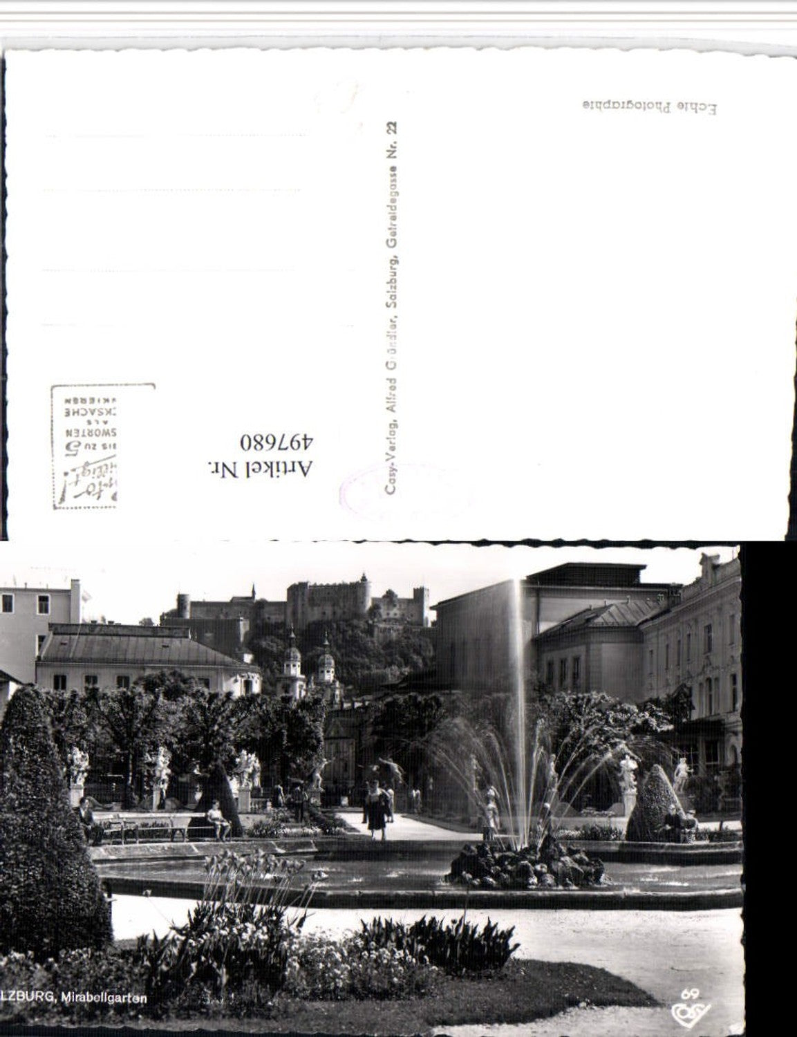 497680,Salzburg Mirabellgarten Brunnen m. Festung pub Cosy 69