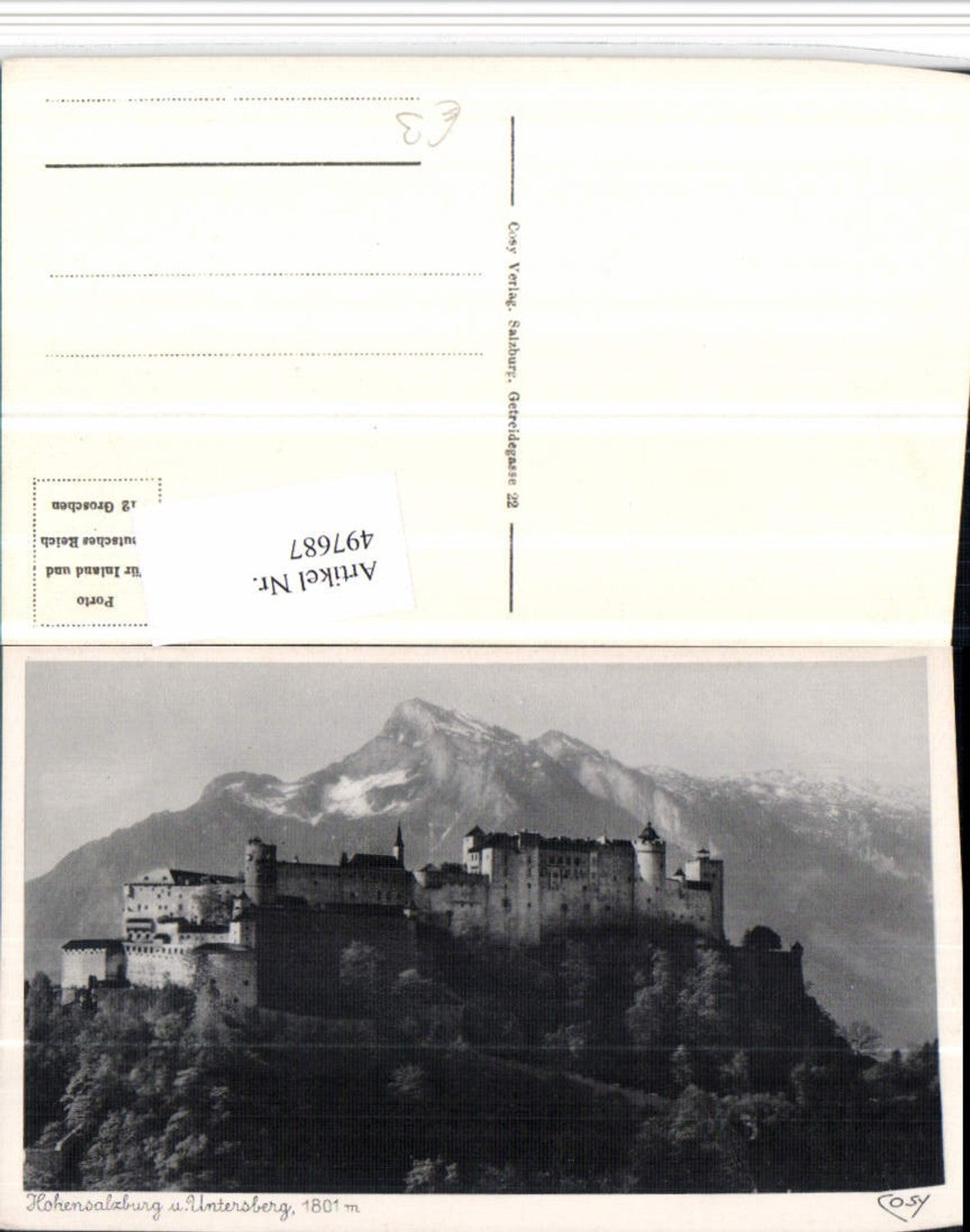497687,Salzburg Festung Hohensalzburg u. Untersberg Bergkulisse pub Cosy
