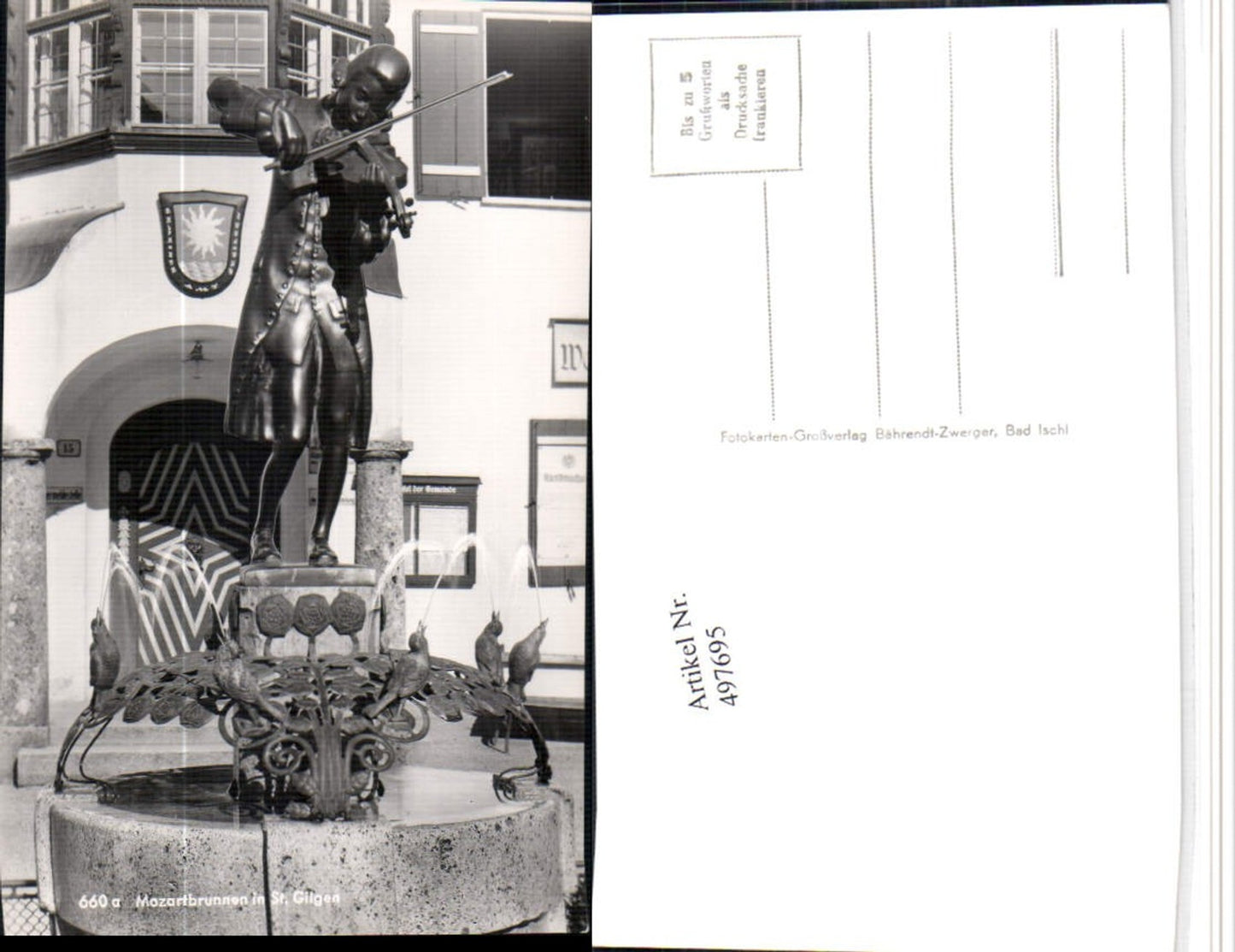 497695, St. Gilgen Mozart Fountain Fountain Statue