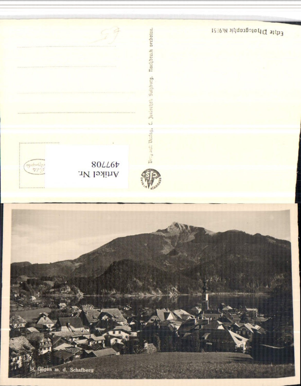 497708, St. Gilgen Total view with Schafberg mountain scenery