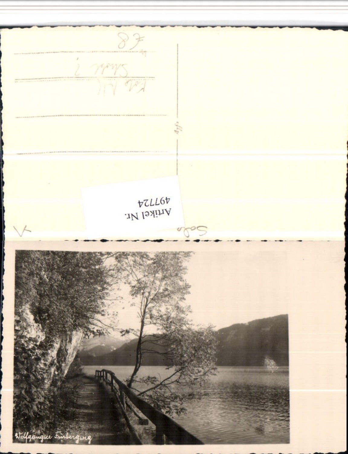 497724, Photo AK Wolfgangsee Lake Fürbergweg near Strobl Path section