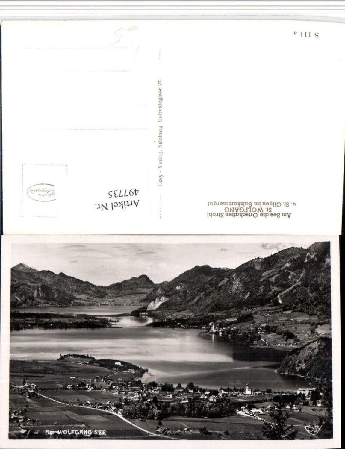 497735, St. Gilgen Strobl on Lake Wolfgangsee Total mountain scenery pub Cosy