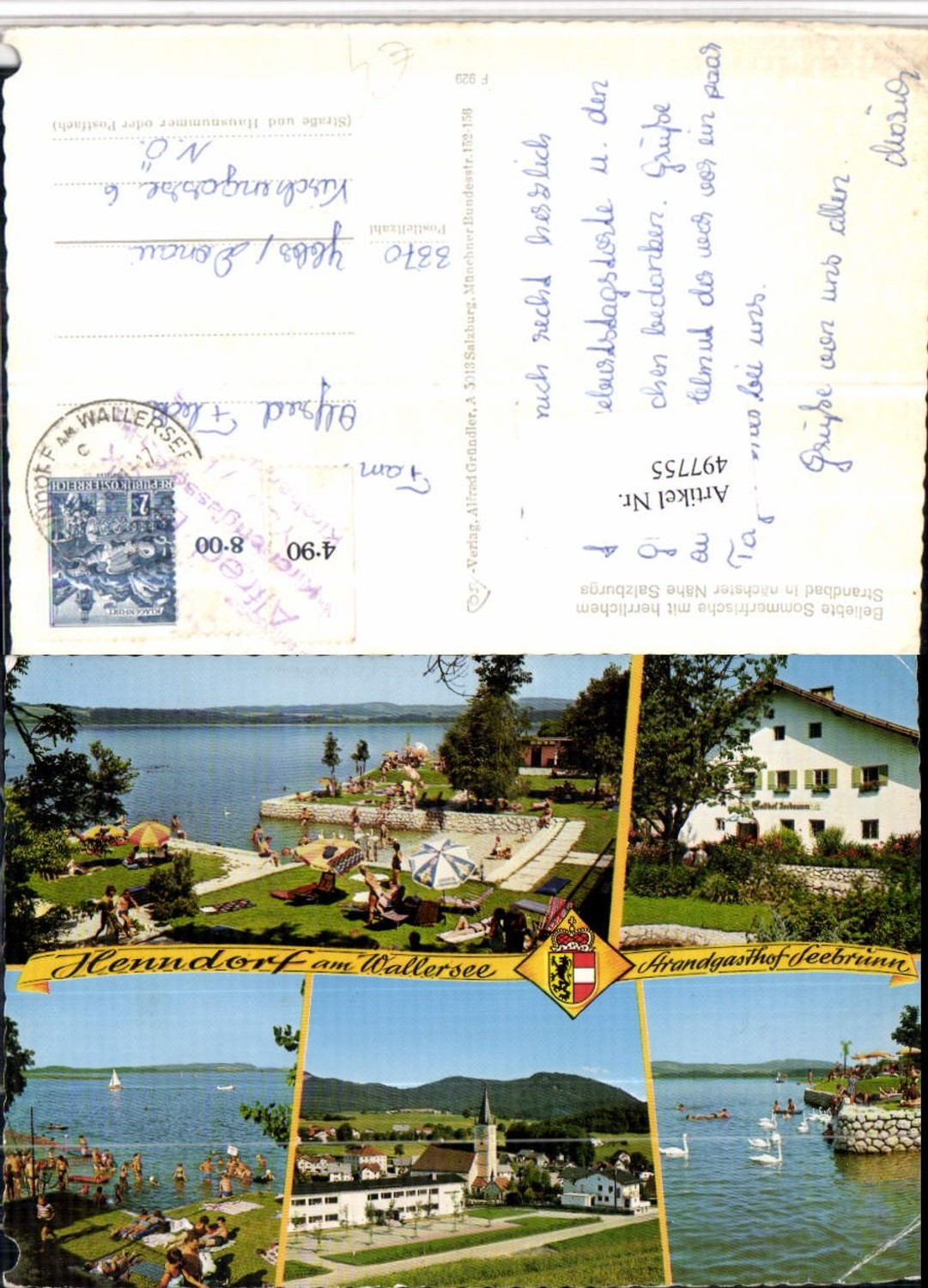 497755, Henndorf am Wallersee Strandbad Gasthof Mehrbildkarte pub Cosy