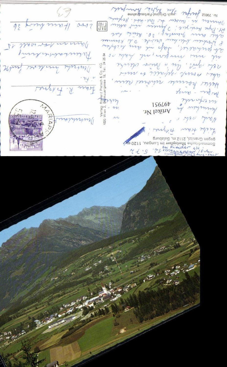 497951,Mariapfarr im Lungau Totale geg. Granitzl Bergkulisse