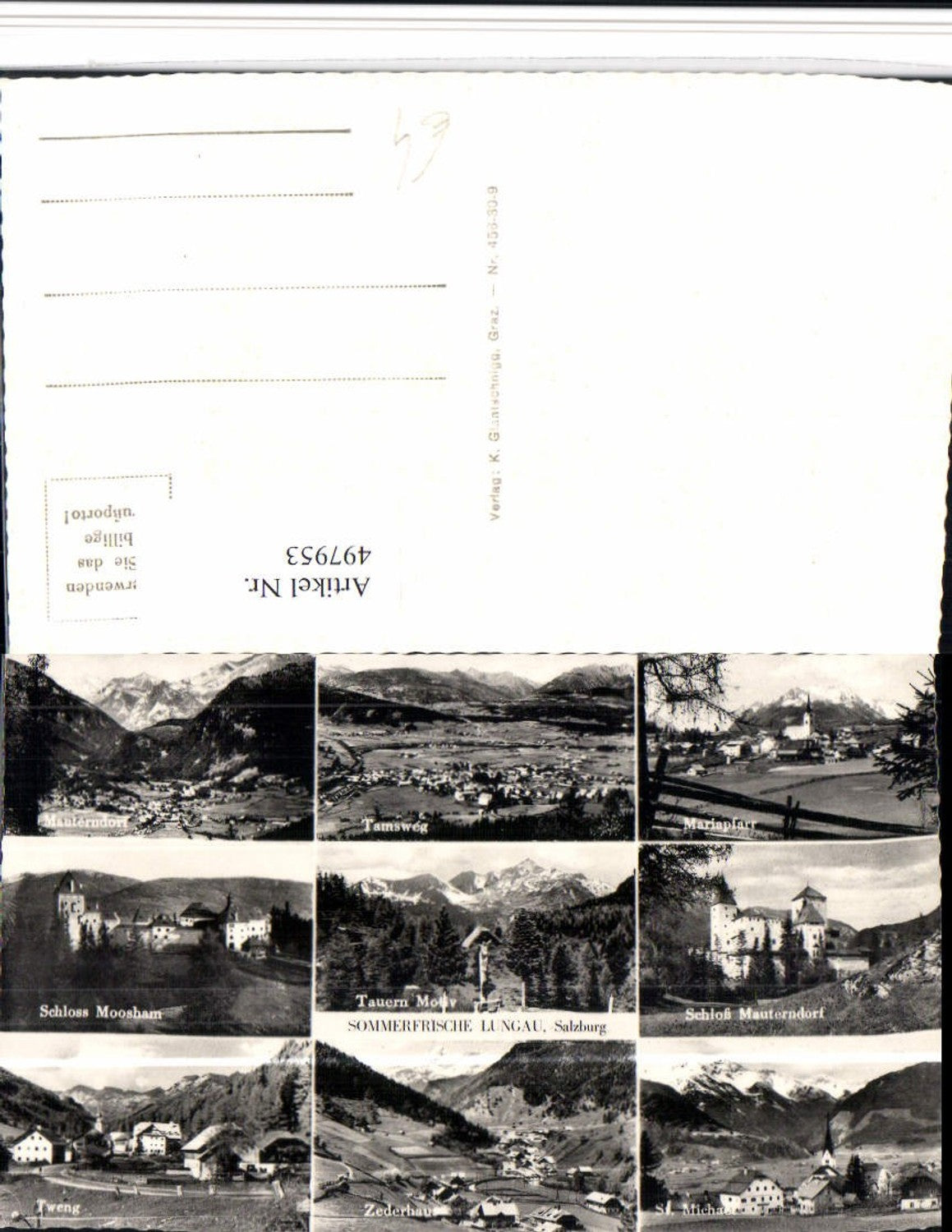 497953,Tamsweg Mauterndorf Zederhaus St. Michael Totale Mehrbildkarte