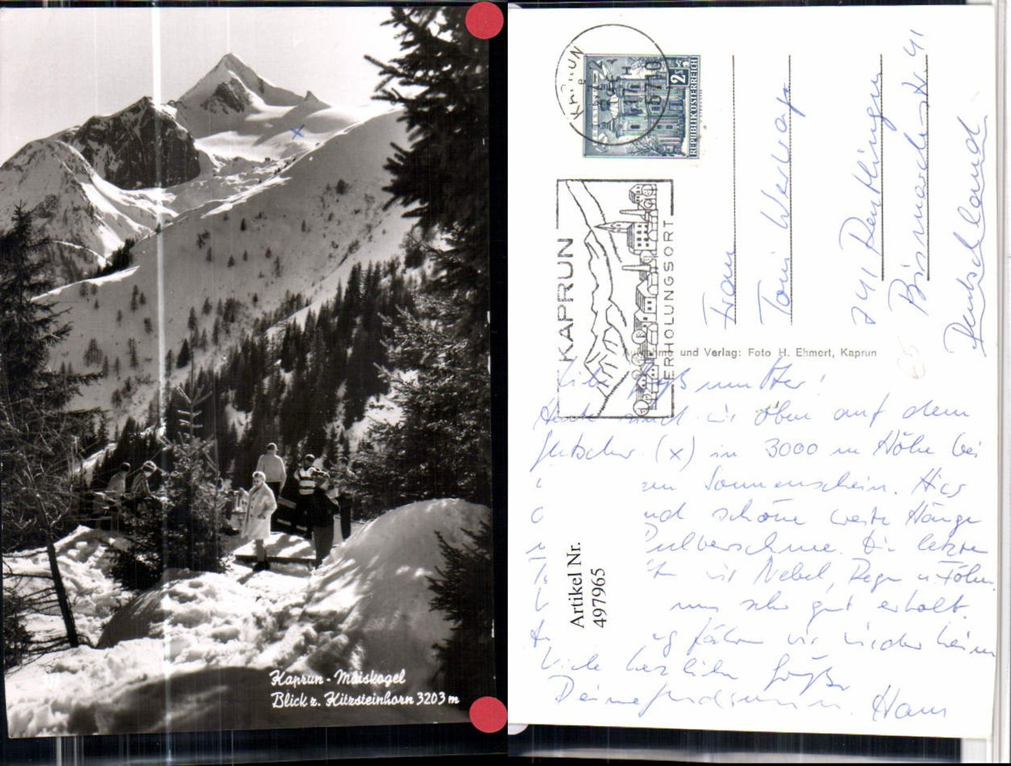 497965,Kaprun Maiskogel Blick zum Kitzsteinhorn Bergkulisse