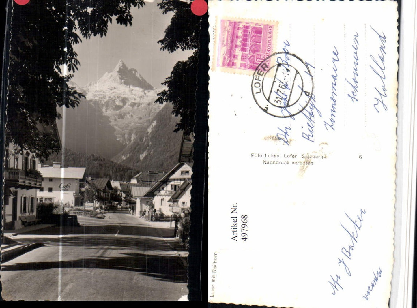 497968,Lofer Straßenansicht m. Reifhorn Bergkulisse