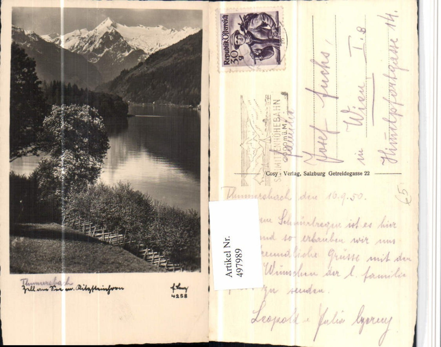 497989,Zell am See m. Kitzsteinhorn Bergkulisse