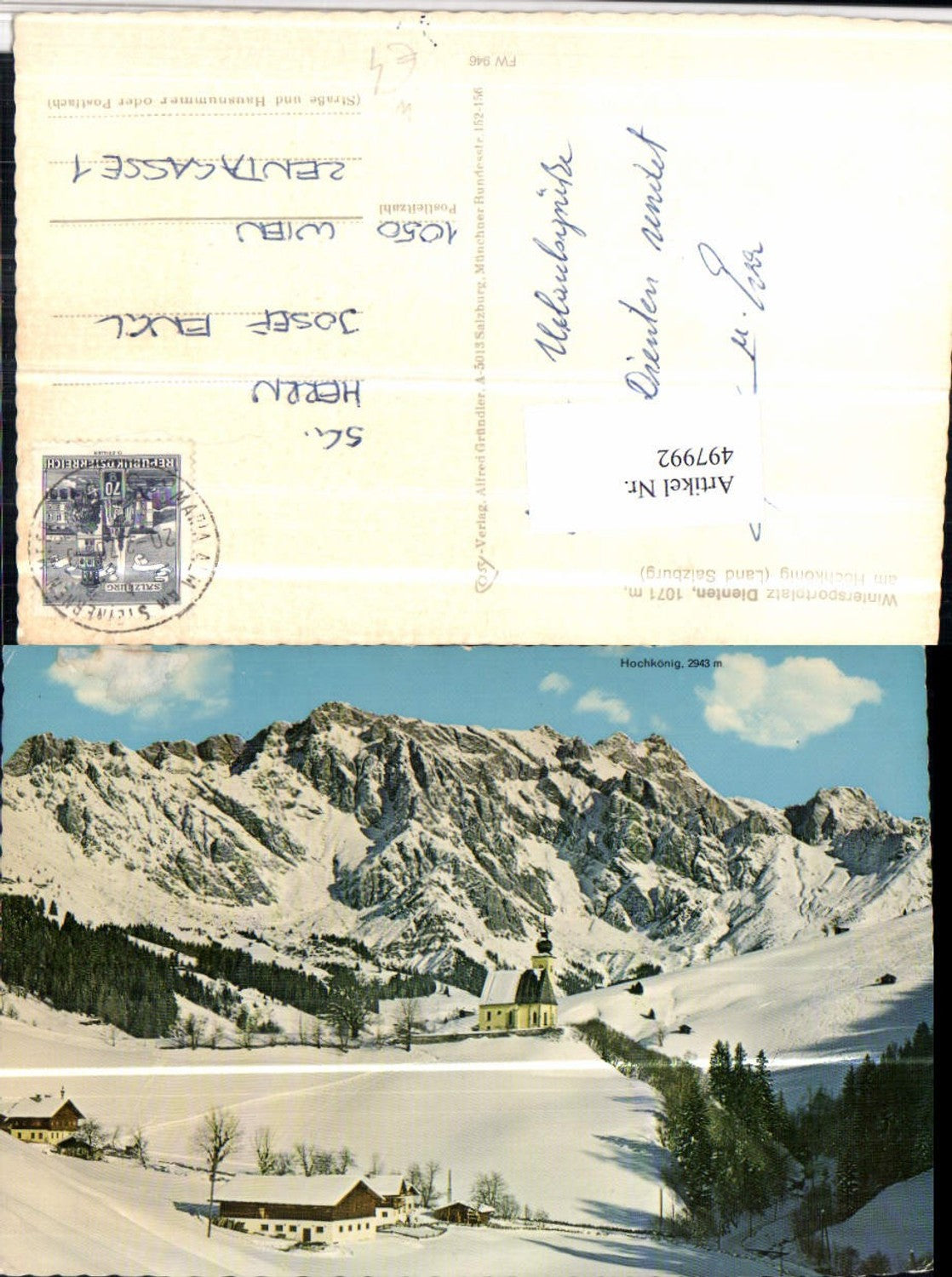 497992,Dienten am Hochkönig Kirche Bergkulisse Winterbild pub Cosy