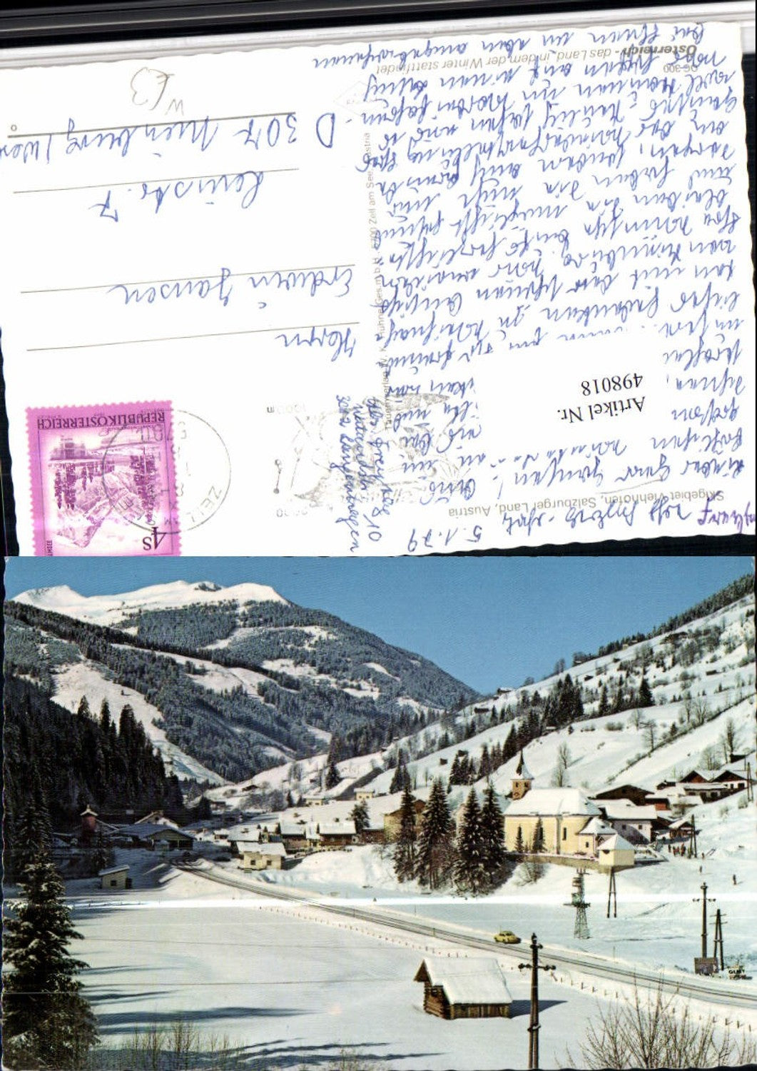 498018,Viehhofen Totale Bergkulisse Winterbild