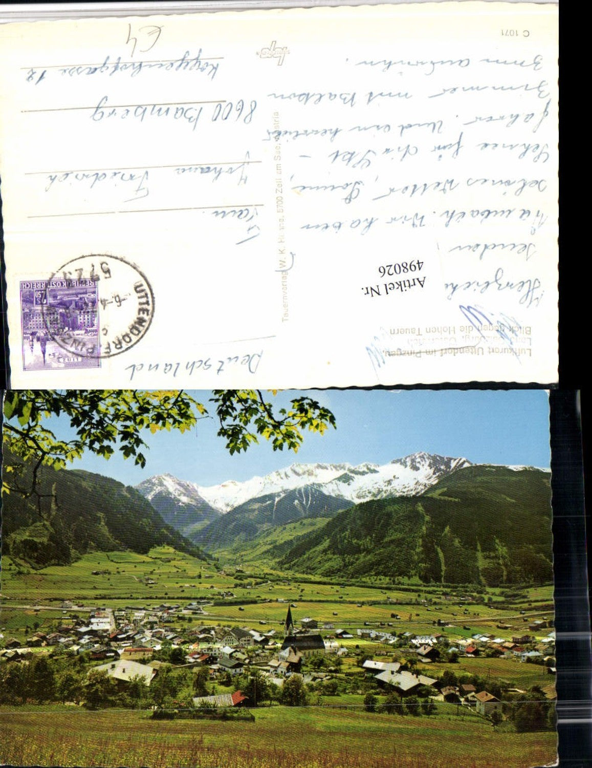 498026,Uttendorf Totale geg. Hohe Tauern Bergkulisse