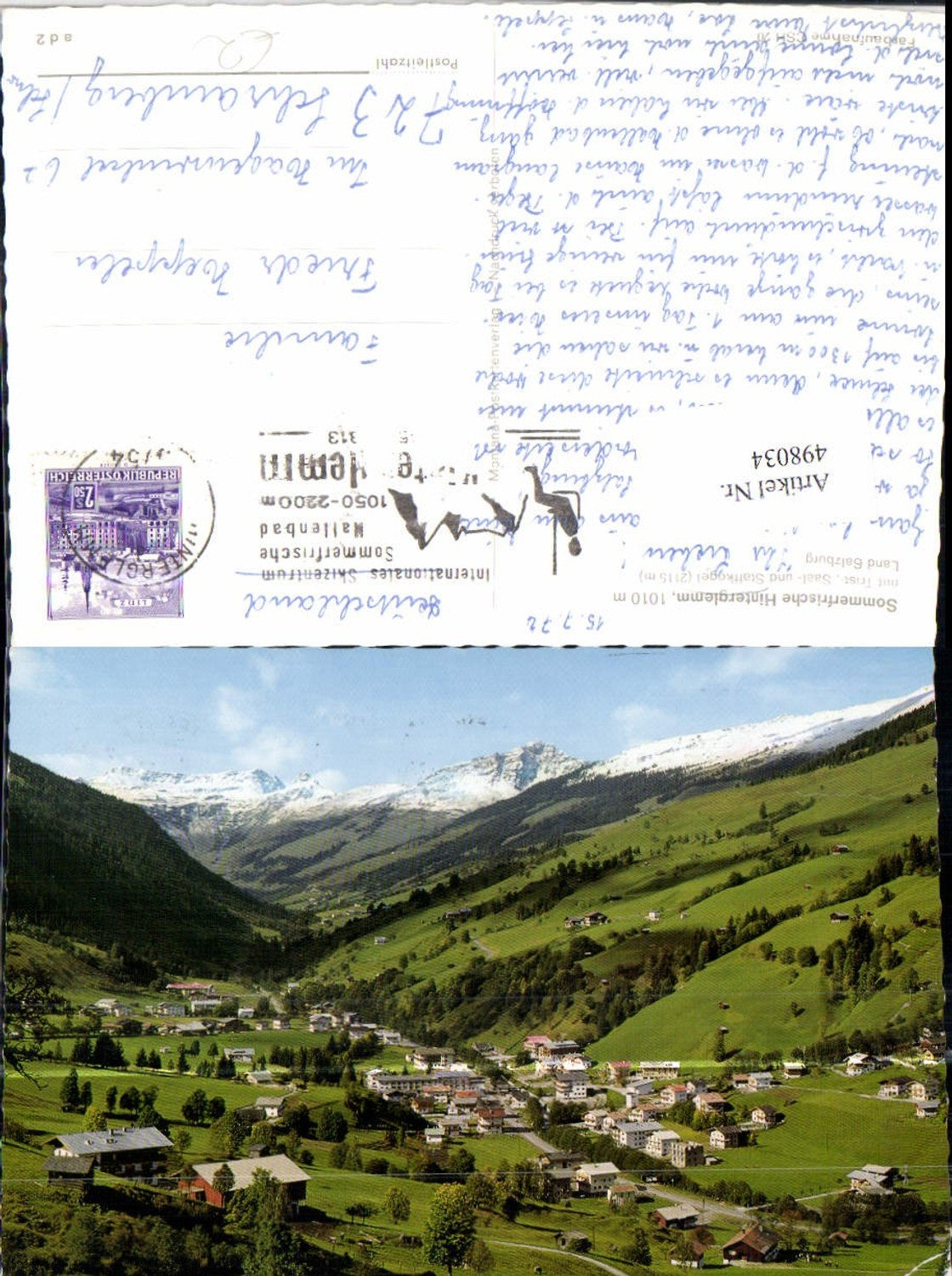 498034,Hinterglemm Totale m. Staffkogel Bergkulisse