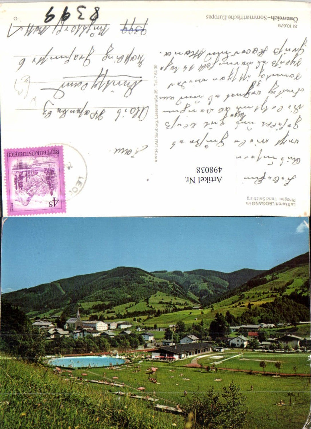 498038,Leogang Teilansicht Freibad