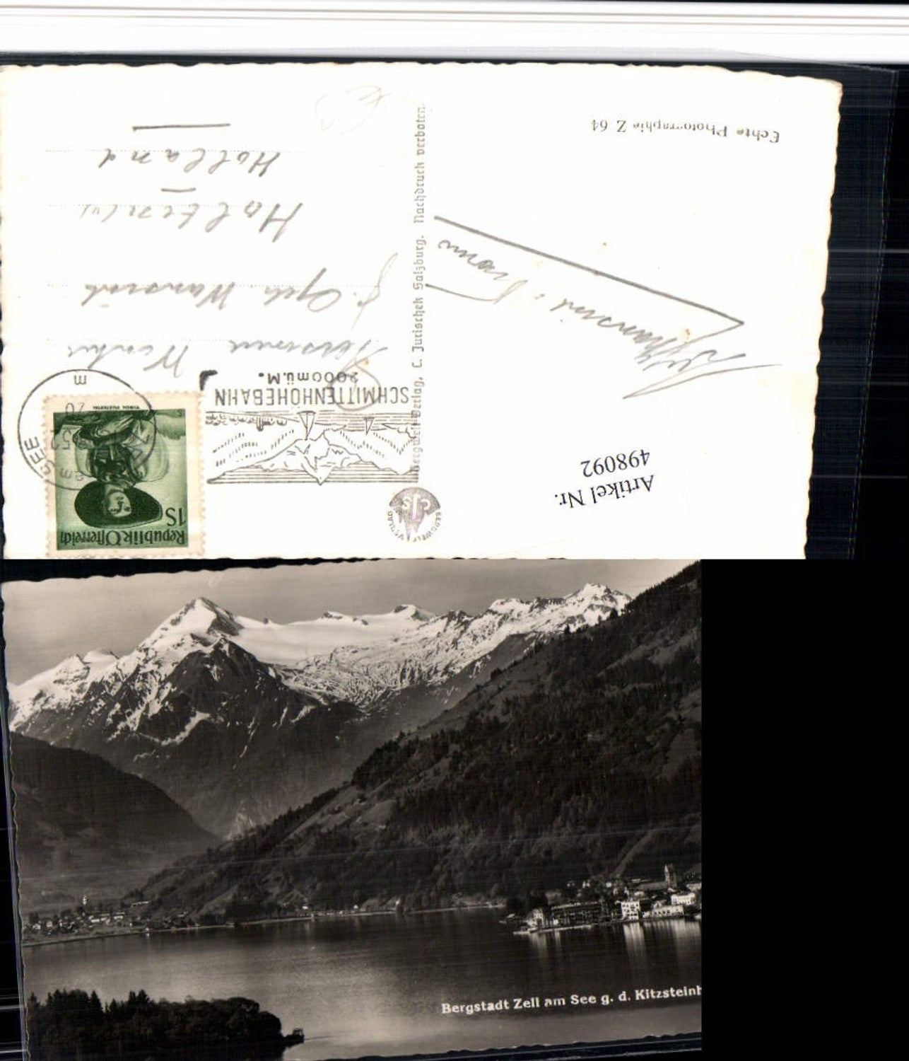 498092,Zell am See Totale geg. Kitzsteinhorn Bergkulisse