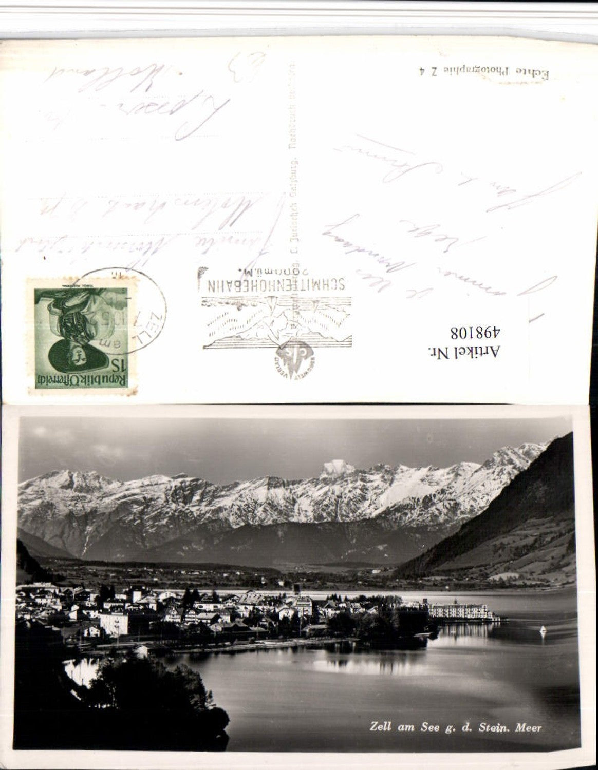 498108,Zell am See Totale geg. Steinerne Meer Bergkulisse