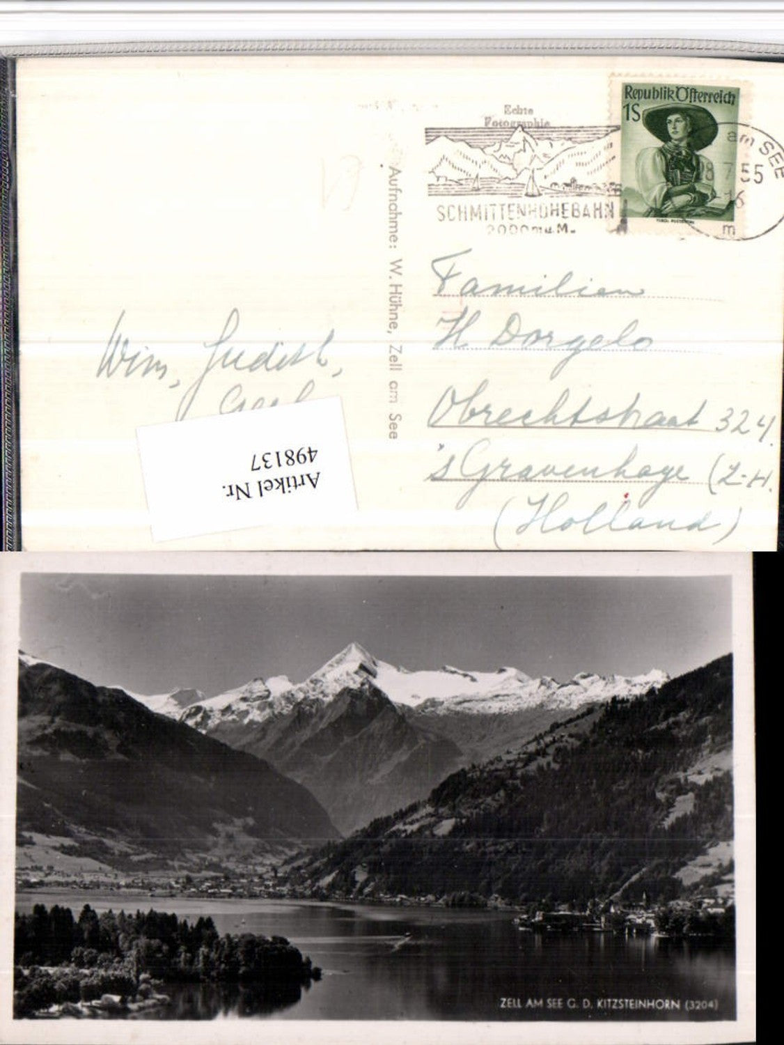 498137,Zell am See Teilansicht m. Kitzsteinhorn Bergkulisse