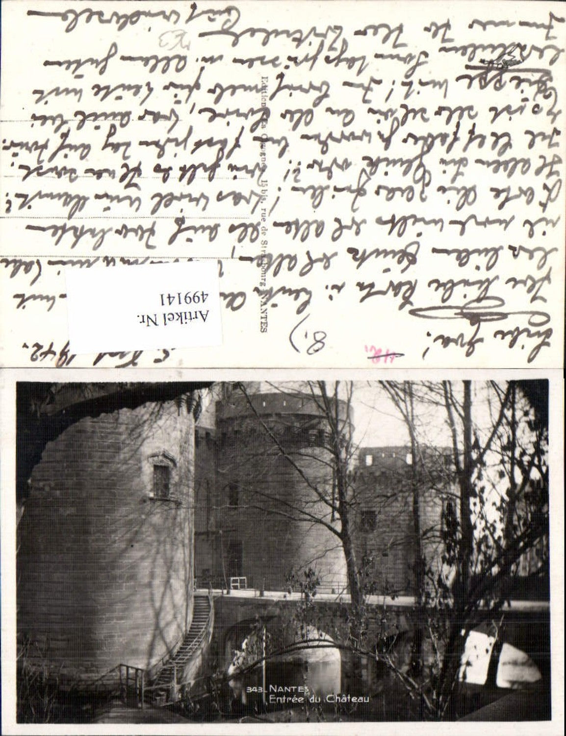 499141,Schloss Nantes Entree du Chateau Eingang