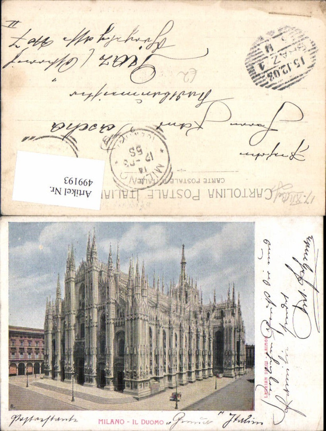 499193,Milano Mailand Il Duomo Dom
