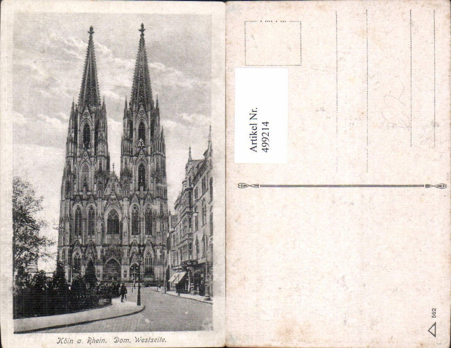 499214,Köln a. Rhein Dom Westseite