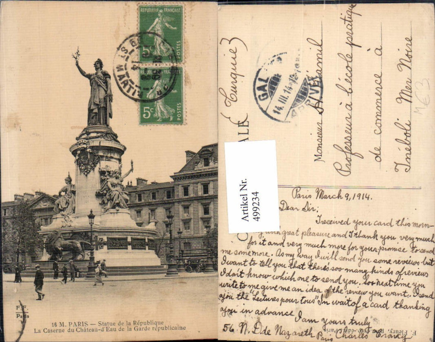 499234,Paris Statue De la Republique