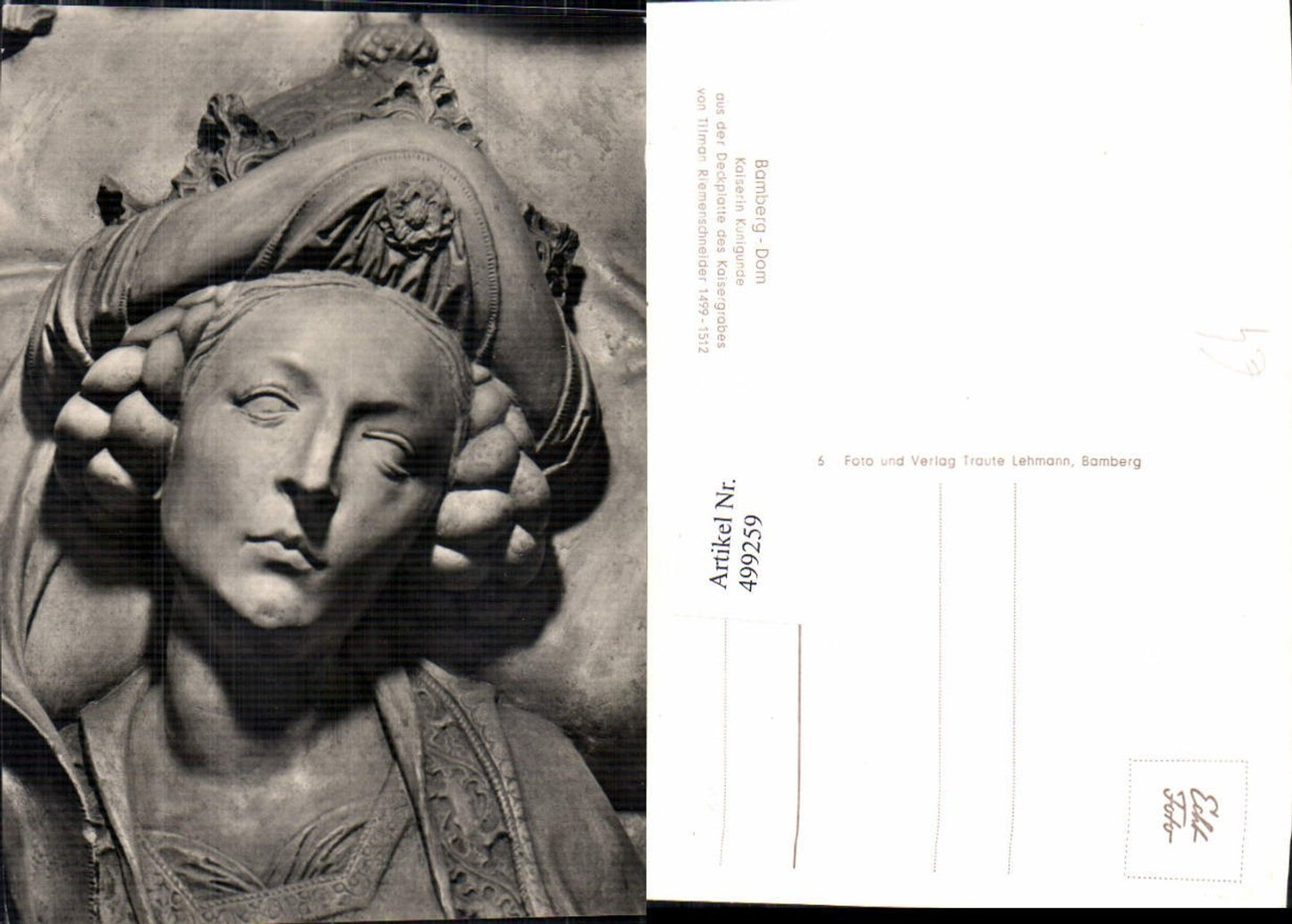 499259,Plastik Figur Skulptur Tilman Riemenschneider Bamberg Dom Kaiserin Kunigunde