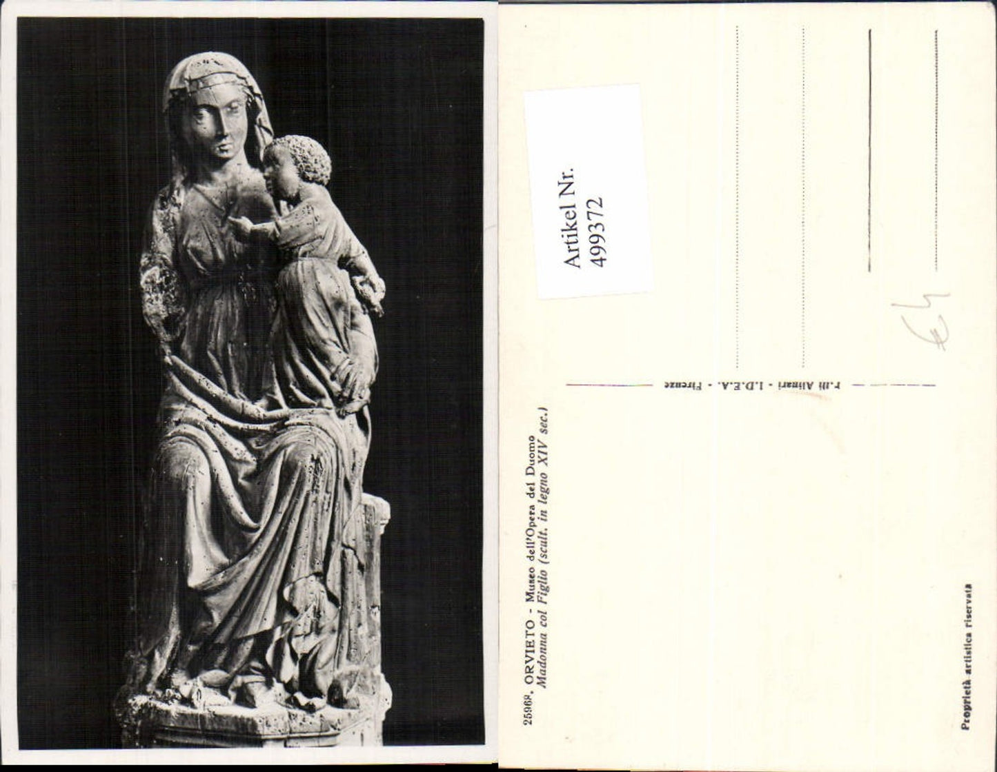 499372,Plastik Figur Skulptur Orvieto Madonna col Figlio