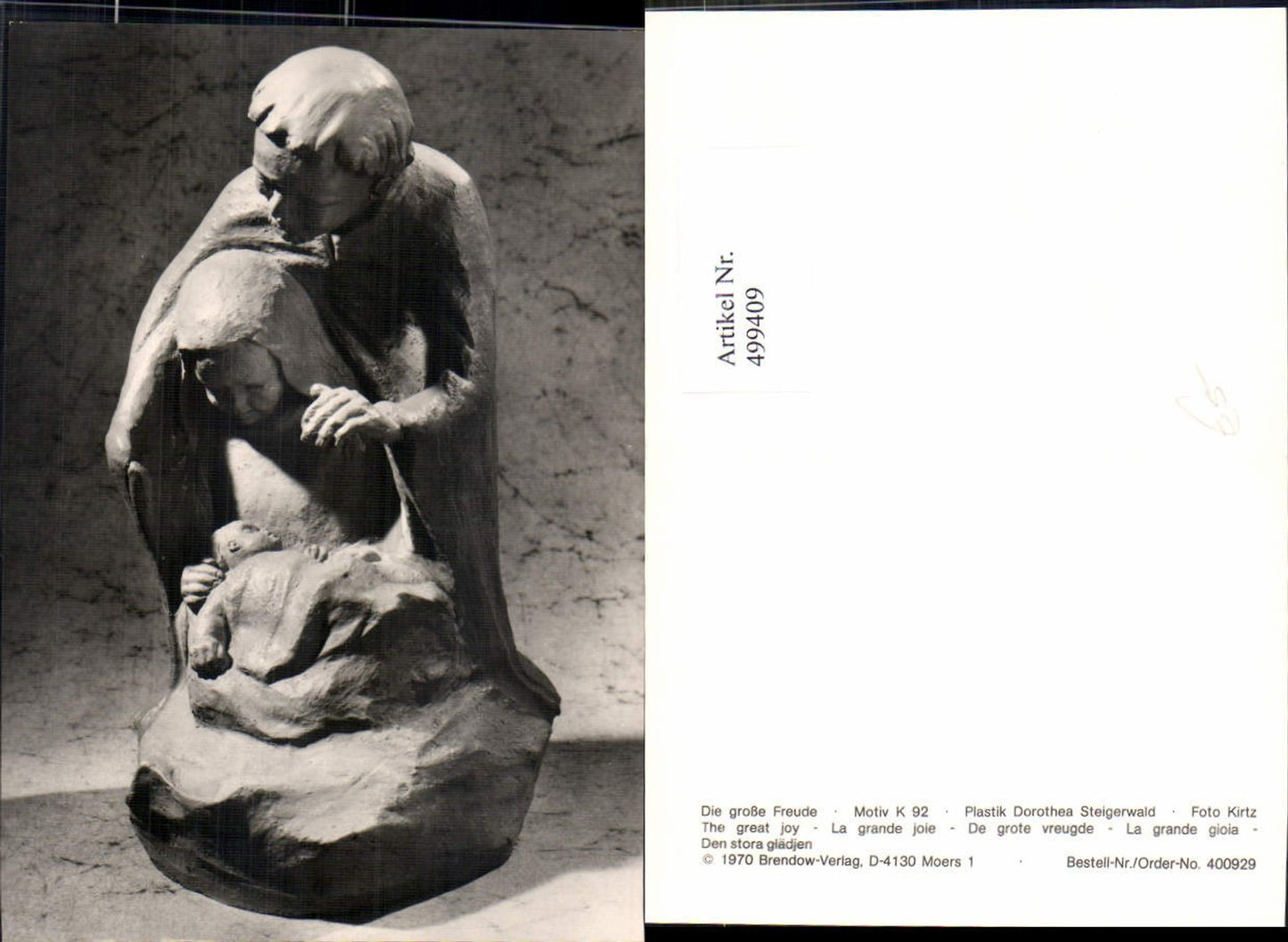 499408,Plastik Figur Skulptur Dorothea Steigerwald Die große Freude