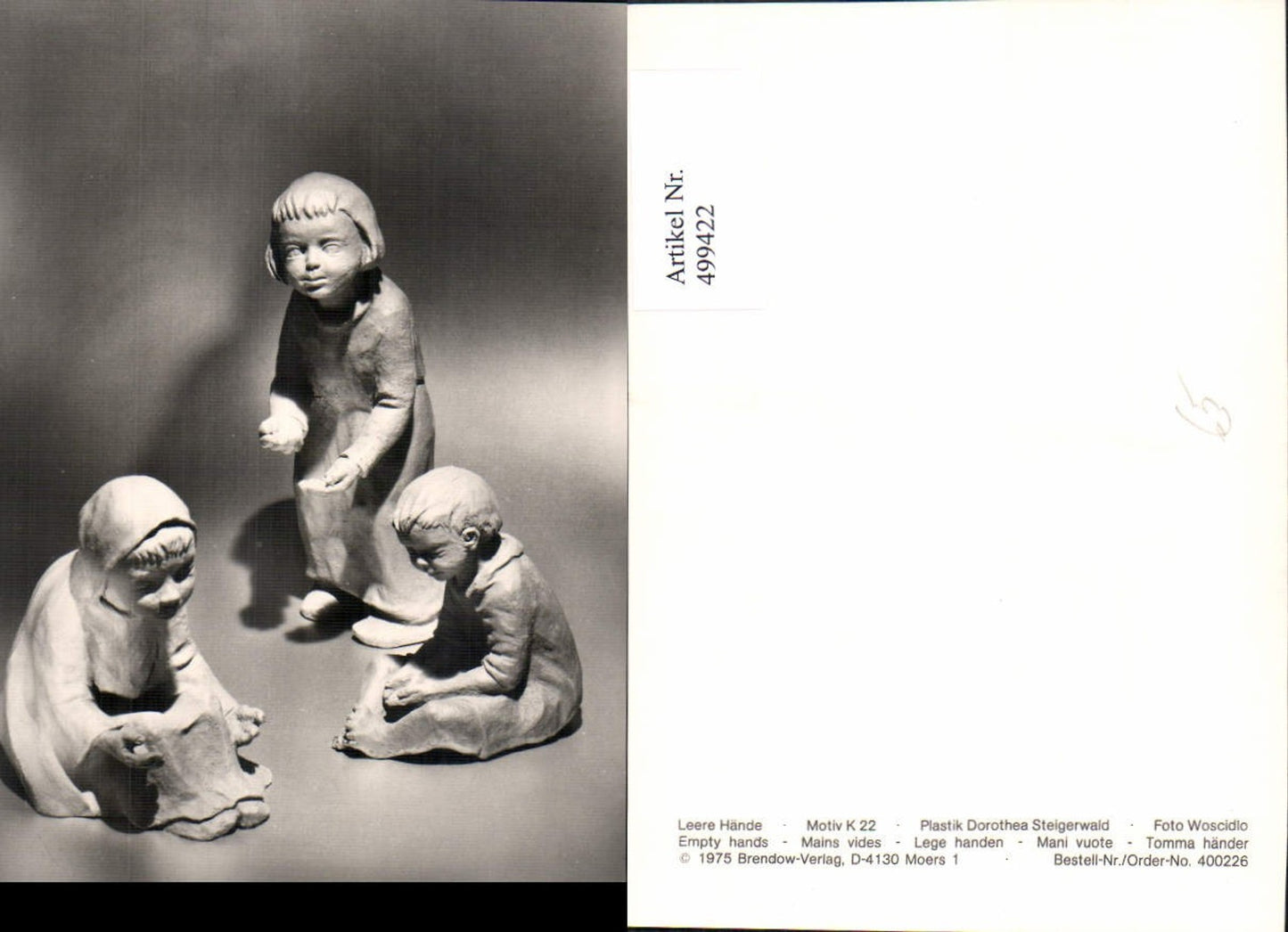 499422,Plastik Figur Skulptur Dorothea Steigerwald Leere Hände