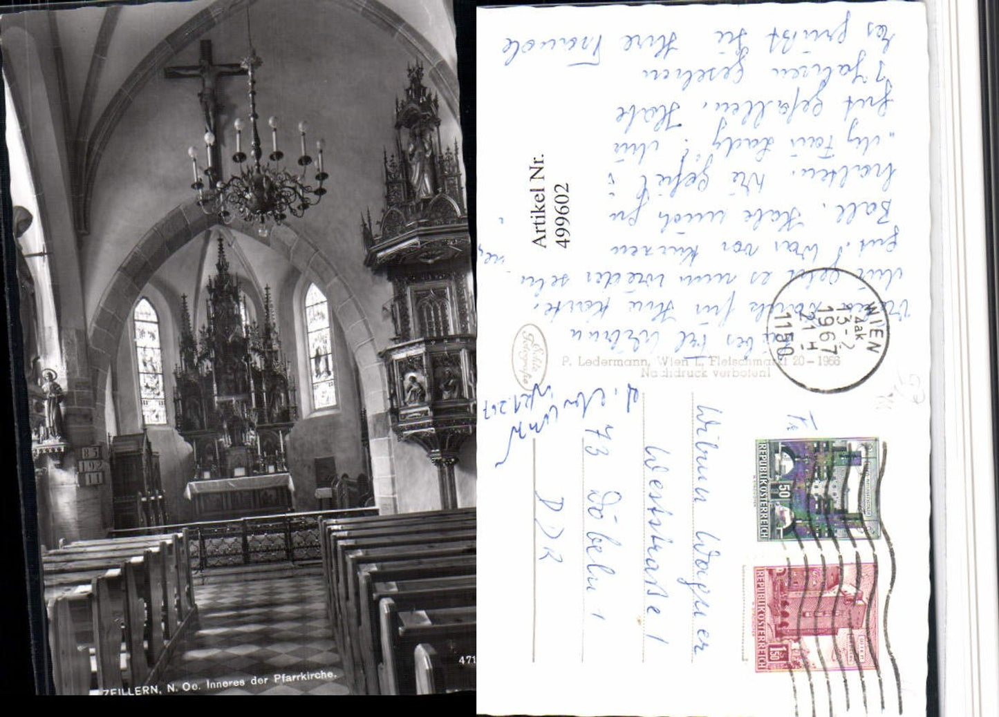 499602,Zeillern Pfarrkirche Kirche Innenansicht Kanzel