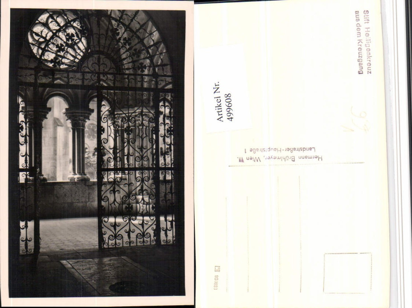 499608,Stift Heiligenkreuz Kreuzgang Gittertor pub Hermann Brühlmeyer
