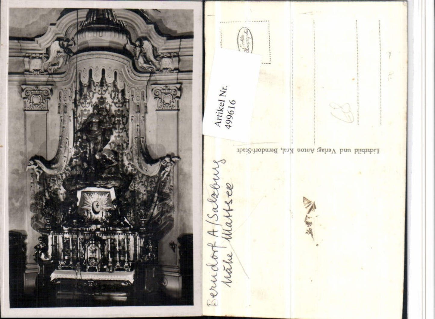 499616,Berndorf Kirche Innenansicht Altar
