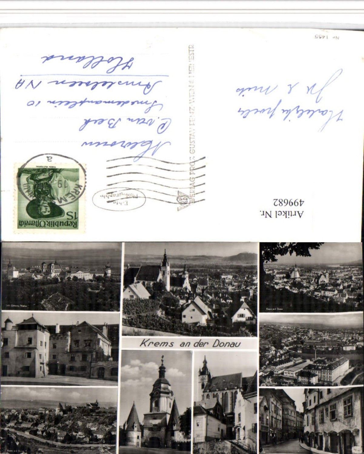 499682,Krems an d. Donau Totale Kirche Stift Göttweig Mehrbildkarte