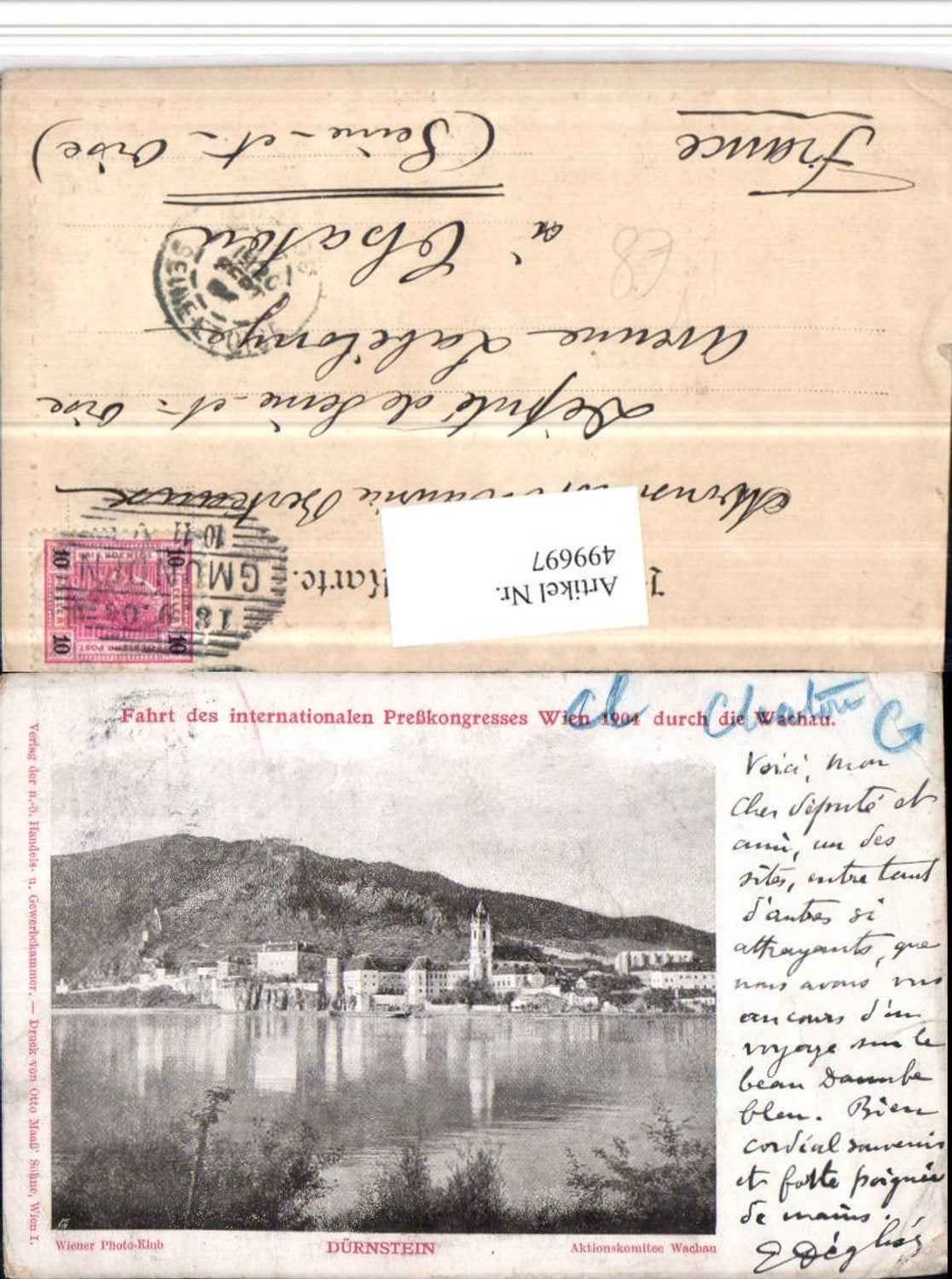 499697,Dürnstein an d. Donau Totale pub Handels- u. Gewerbekammer