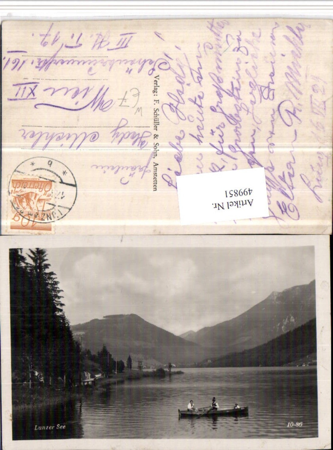 499851,Lunzer See b. Lunz Ruderboot
