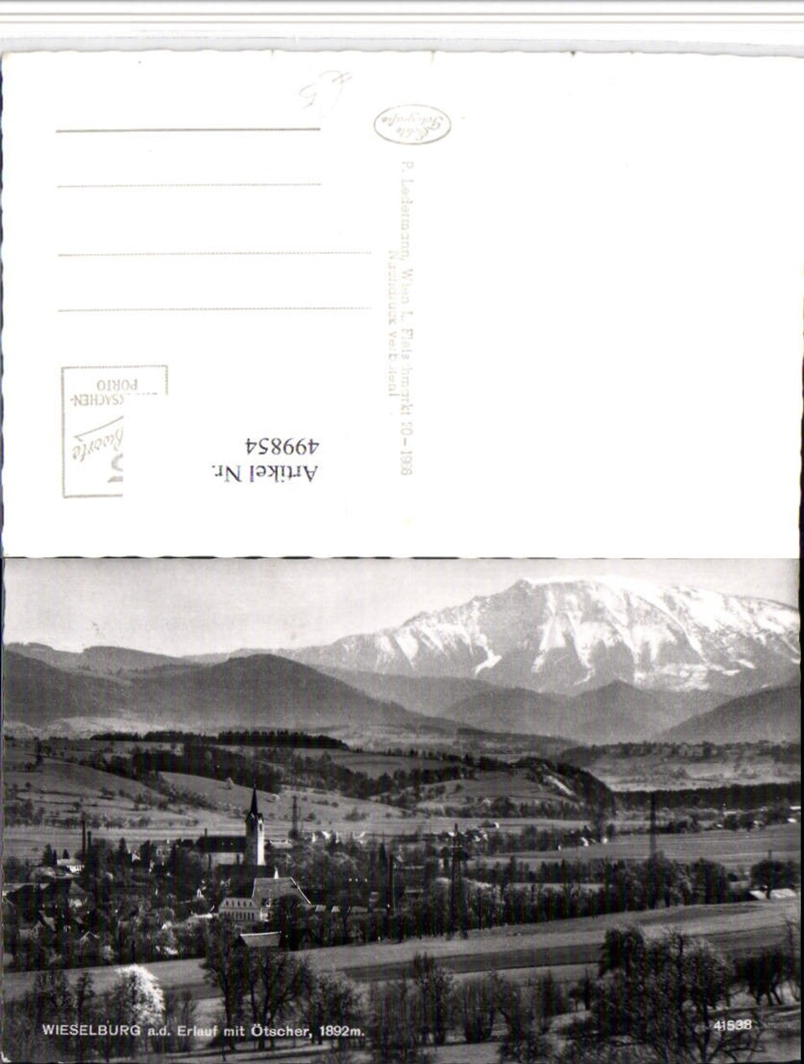 499854,Wieselburg an d. Erlauf Totale m. Ötscher Bergkulisse