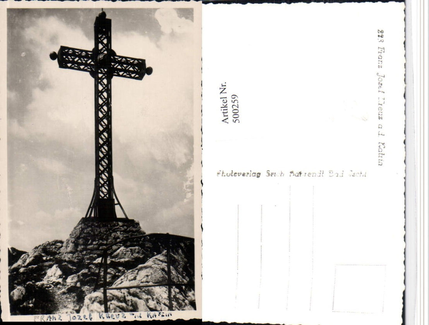 500259,Franz Josef Kreuz auf d. Katrin b. Bad Ischl