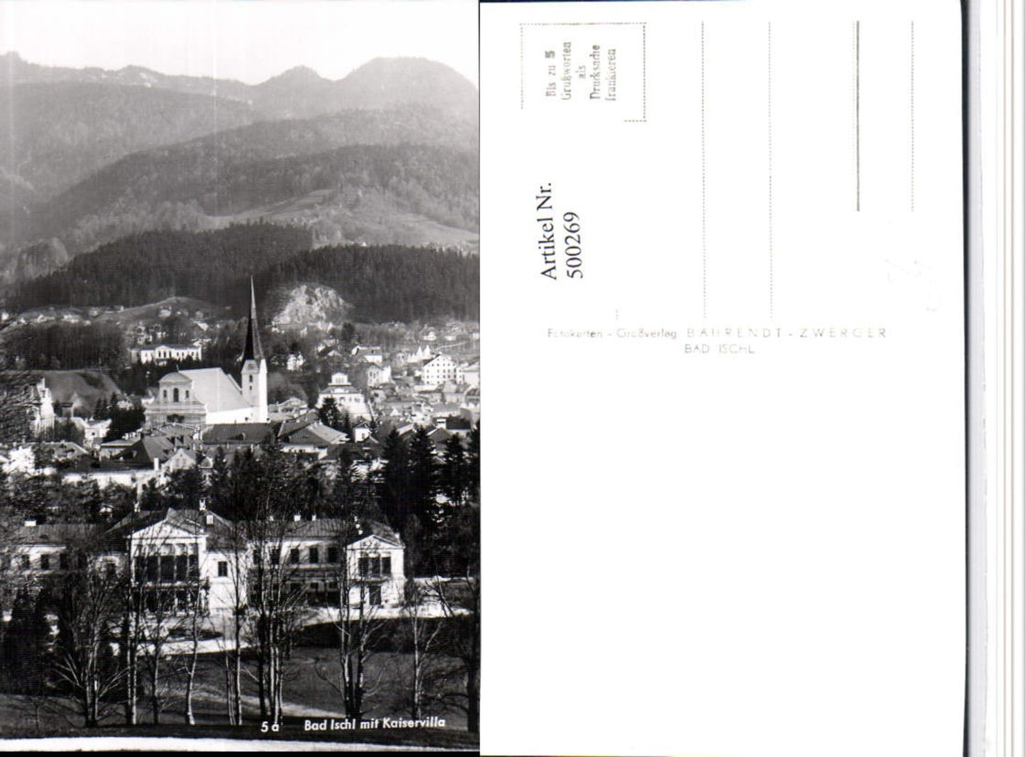 500269,Bad Ischl Teilansicht m. Kaiservilla
