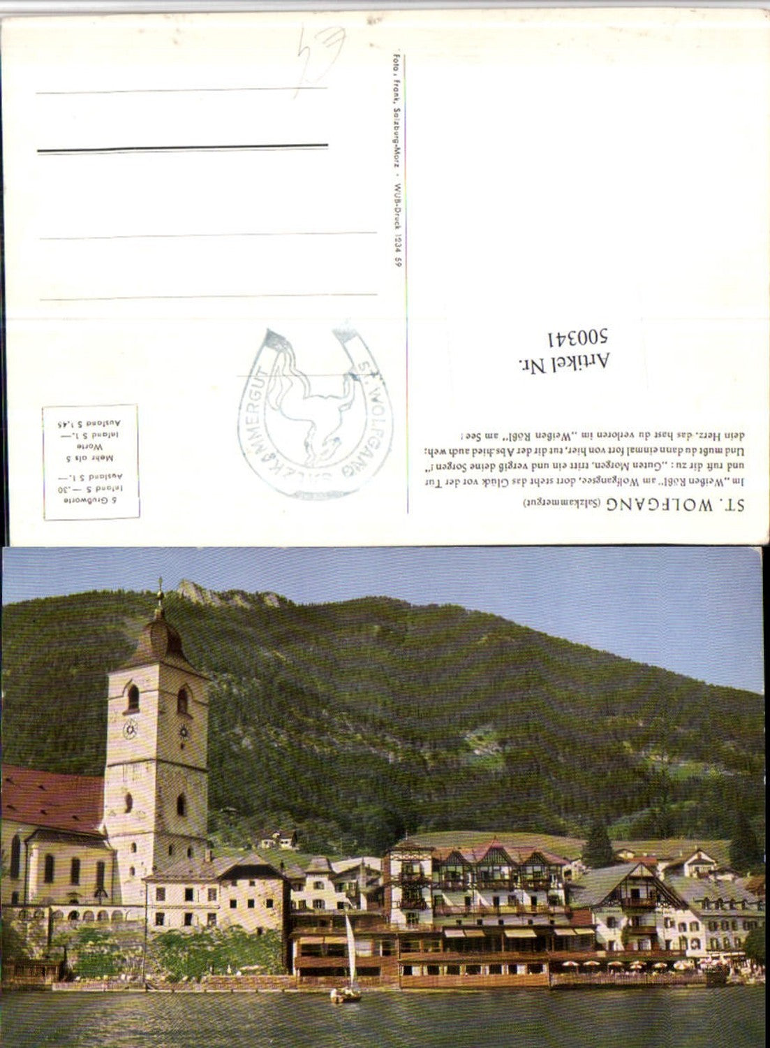 500341,St. Wolfgang Teilansicht Weißes Rössl Kirche