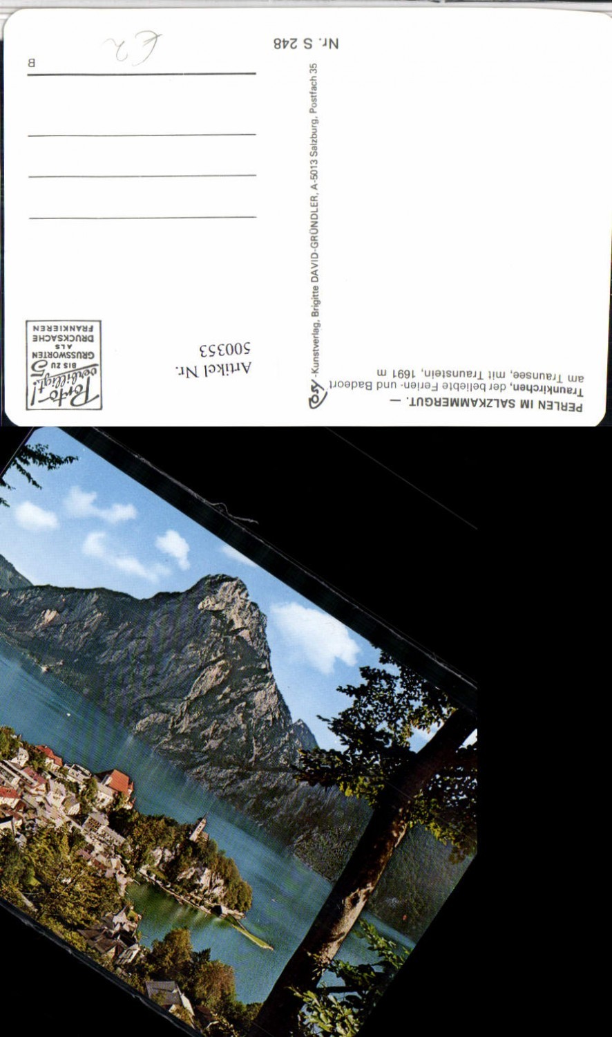 500353,Traunkirchen Totale m. Traunstein Bergkulisse pub Cosy