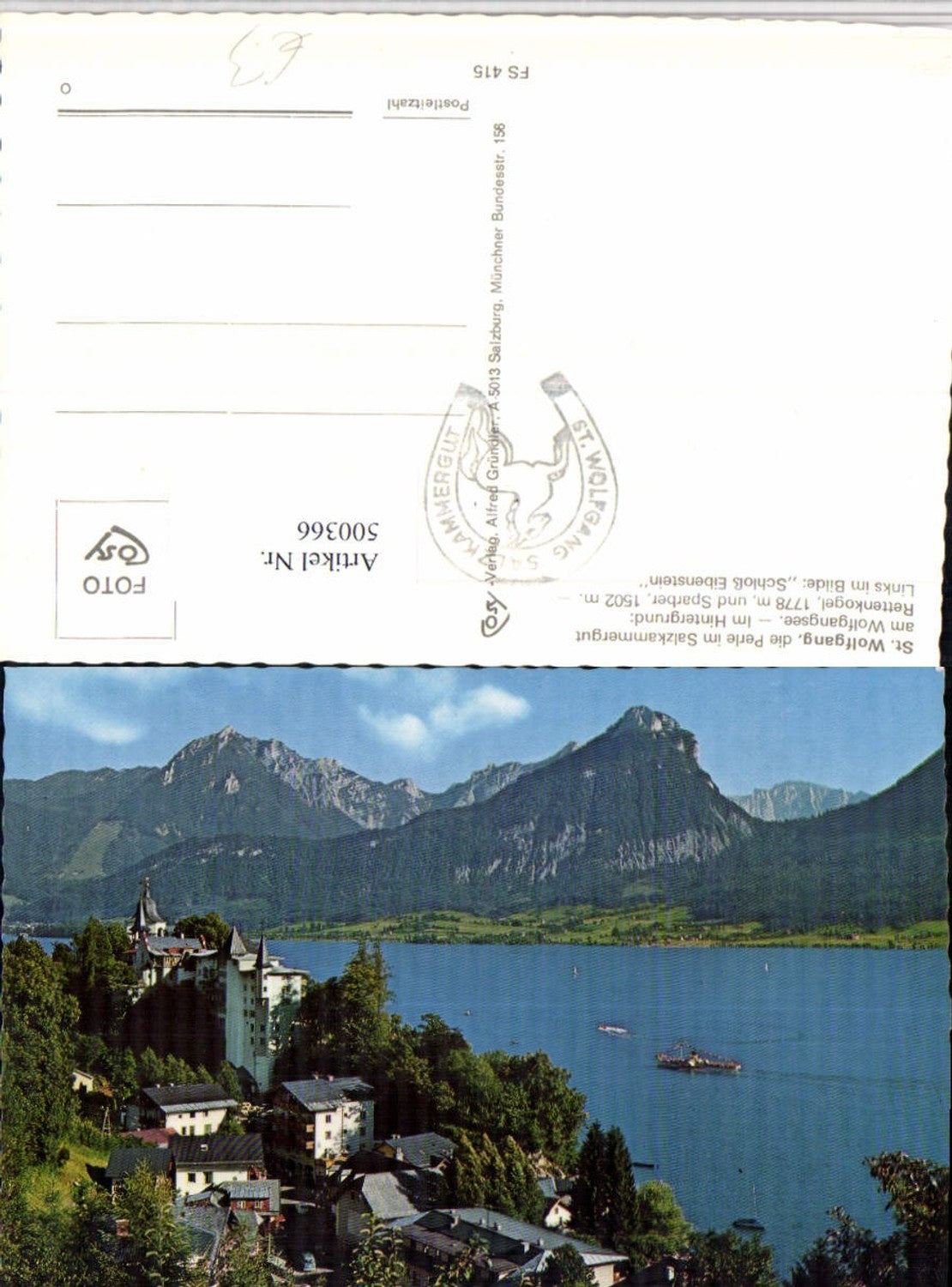 500366,St. Wolfgang am See Schloss Eibenstein Bergkulisse pub Cosy