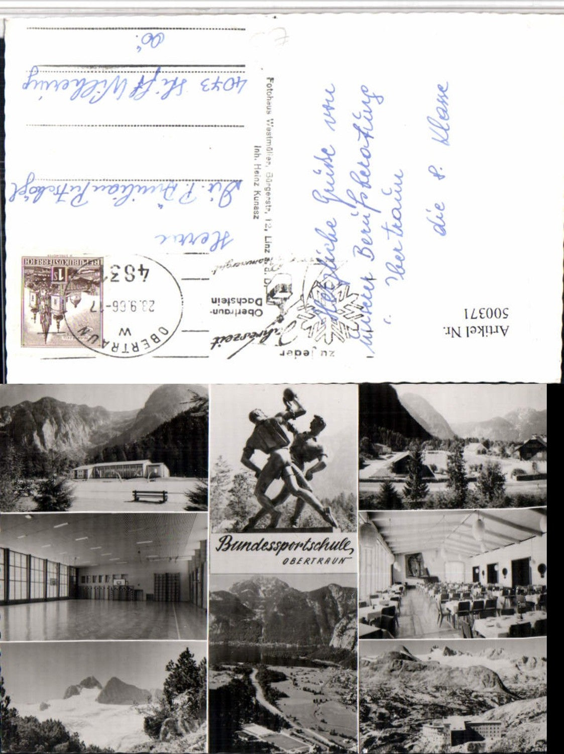 500371,Obertraun Totale Bundessportschule Mehrbildkarte