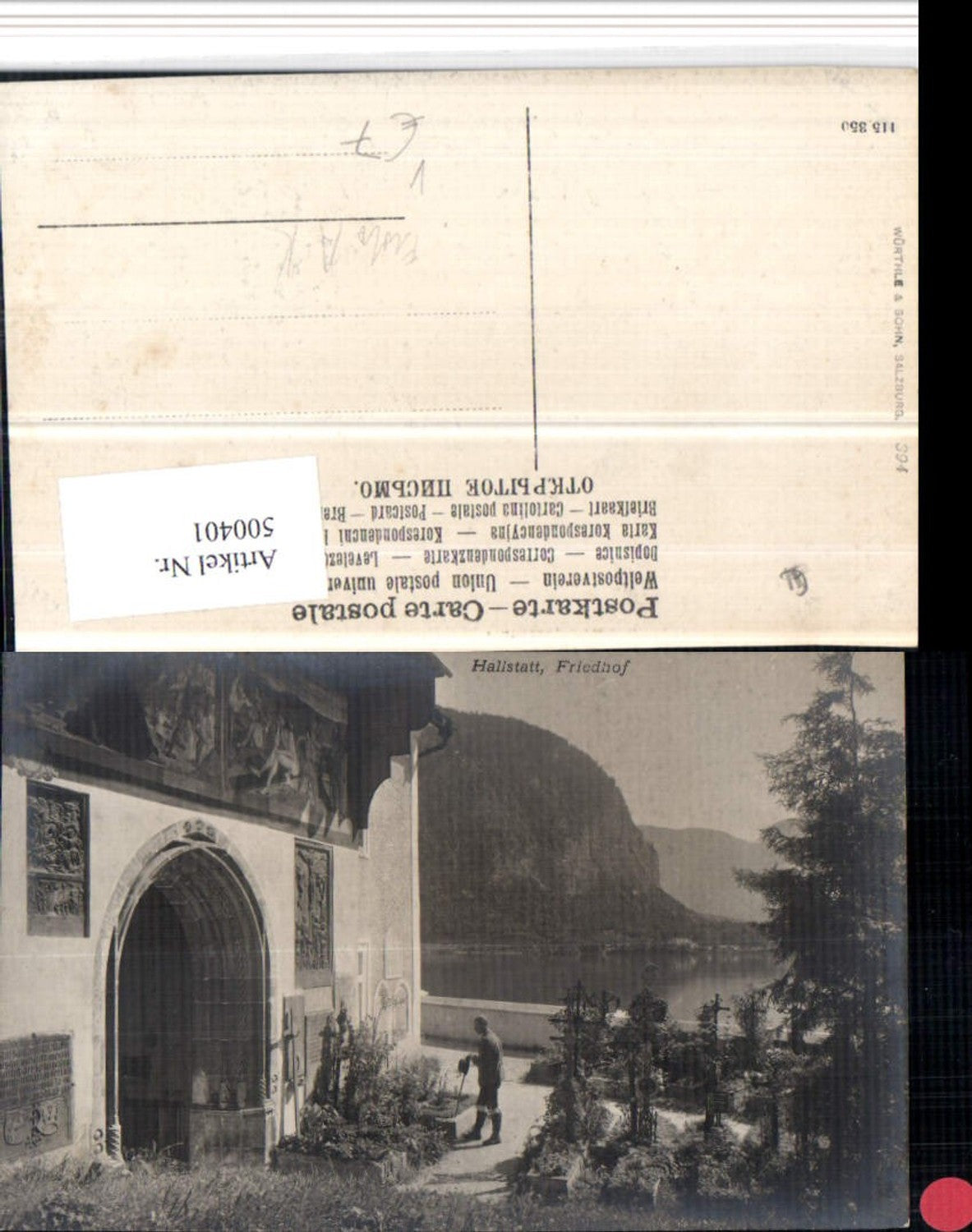 500401,Foto AK Hallstatt am See Friedhof pub Würthle & Sohn 394