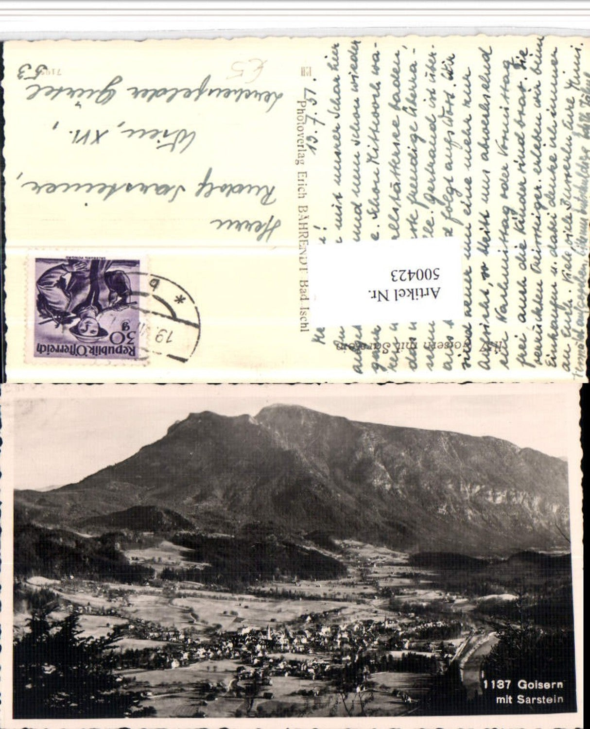 500423,Bad Goisern Totale m. Sarstein Bergkulisse