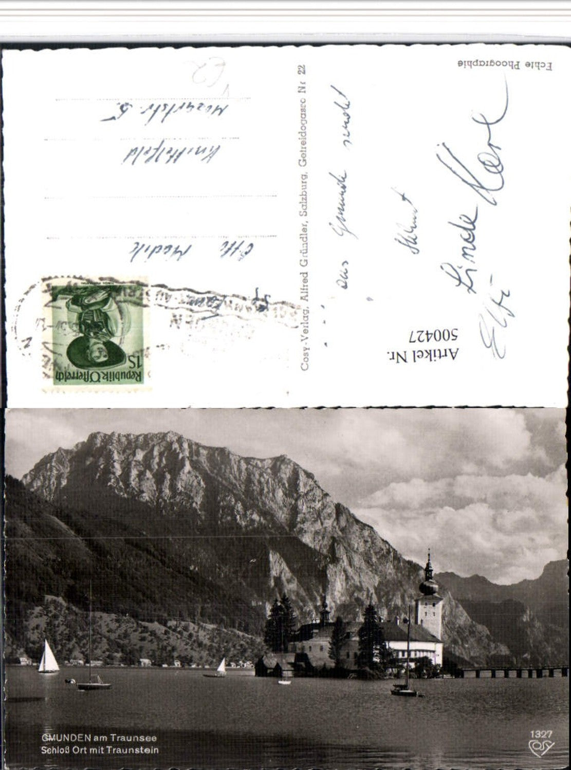 500427,Gmunden am Traunsee Schloss Ort Orth Bergkulisse pub Cosy 1327