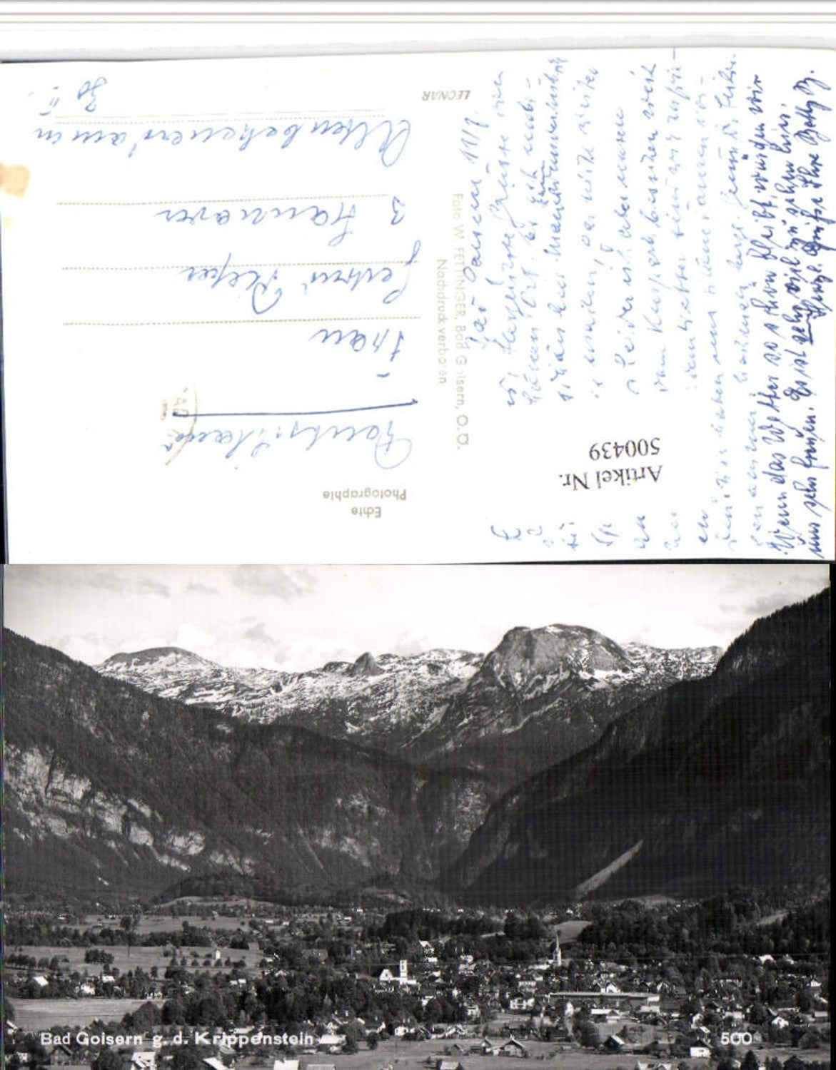 500439,Bad Goisern Totale geg. Krippenstein Bergkulisse