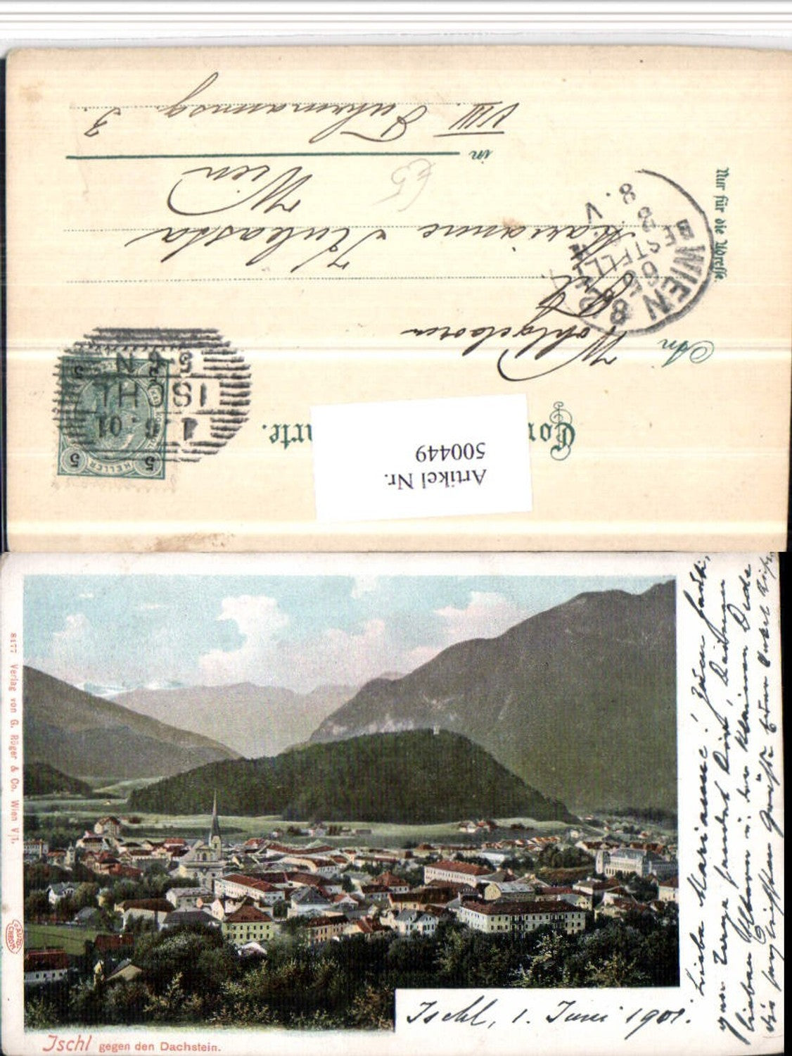 500449,Bad Ischl Totale geg. Dachstein Bergkulisse